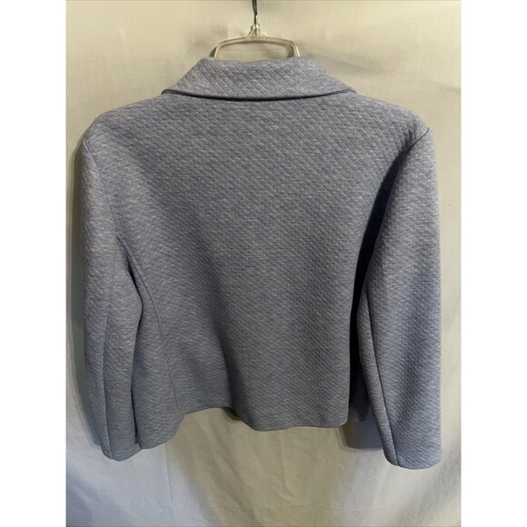Chicos Quilted Jacket Women’s Size 2 U.S. Large Blue Zip Front Long Sleeve - Picture 8 of 12